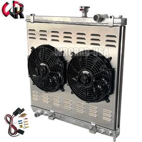 Wrcrad Radiator-533 Aluminum Radiator Shroud Fan For 2004-2015 Nissan Pathfinder Armada Titan 5.6 V8