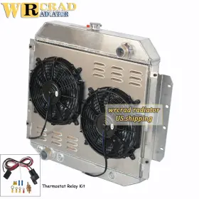Radiator-610 Wrcrad Relay Radiator Fan Shroud For 1966-79 Ford F100 F150 F250 F350 Bronco V8 Pickup