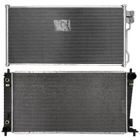 Youthighparts 13083478 Aluminum Radiator And Ac Condenser Cooling Kit For 04-06 Ford Expedition 4.6l 5.4l