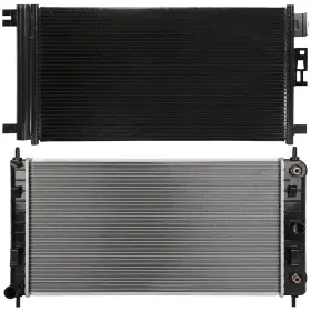 13083524 Youthighparts Aluminum Radiator And Ac Condenser Cooling Kit For 2008-2012 Chevy Malibu 2.4l