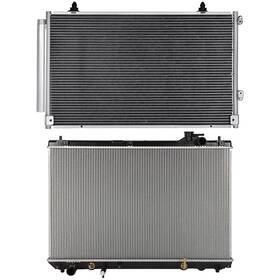 Youthighparts 13083544 Aluminum Radiator And Ac Condenser Cooling Kit For 01-07 Toyota Highlander 3.3l
