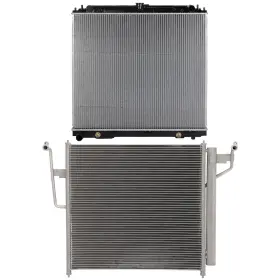 13083562 Youthighparts Aluminum Radiator And Condenser Cooling Kit For 2008-2012 Nissan Pathfinder 5.6l