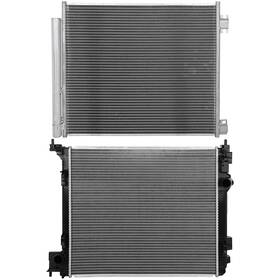 Youthighparts 13083579 Aluminum Radiator And Condenser Cooling Kit For 2017-2019 Nissan Rogue Sport 2.0l