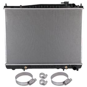 Youthighparts 13083788 Radiator With Universal Oil Hose Clamps Kit For 97-00 Infiniti Qx4 3.3l V6