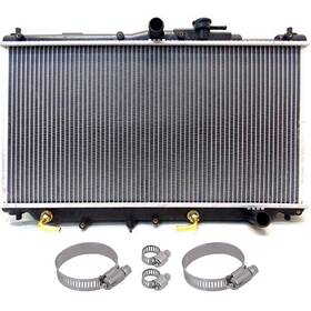 Youthighparts 13084123 Radiator With Universal Oil Hose Clamps Kit For Honda Accord Prelude 2.2l
