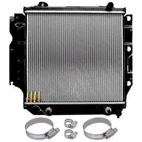 Youthighparts 13084129 Radiator With Universal Oil Hose Clamps Kit For 1997-2006 Jeep Tj Wrangler 4.0l