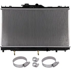 13084135 Youthighparts Radiator With Universal Oil Hose Clamps Kit For Chevy Prizm Toyota Corolla 1.8l