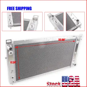 Eight-7 Zap Performance 34 Inch Core For Chevy Silverado 1500 2500 Suburban Tahoe 4.8 5.3l Aluminum Radiator