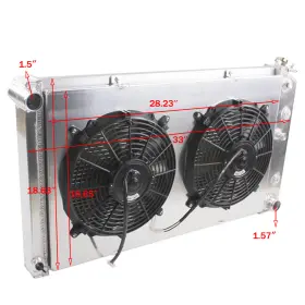 Wh161 Zap Racing For 1973-1986 Chevy Gmc C/k C10/20/30 Pickup Suburban 3 Row Radiator Shroud Fans
