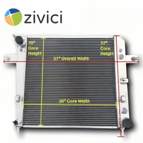 F09dg25246 Zivici 2 Row Aluminum Radiator For Jeep Liberty 3.7l V6 Gas 2002 2003 2004 2005 2006