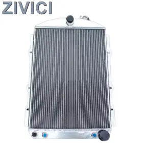 Radiator-583 Zivici Radiator Fit 1938 Chevy Hot/street Rod 350 V8 With Tranny Cooler Full Aluminum