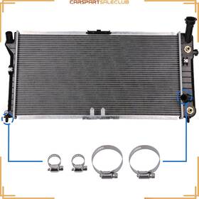 Zonemotive 10789337 Radiator Cu1518 With Universal Oil Hose Clamps Kit For Buick Regal Chevy Lumina V6