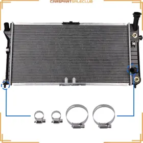 10789337 Zonemotive Radiator Cu1518 With Universal Oil Hose Clamps Kit For Buick Regal Chevy Lumina V6