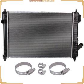 Zonemotive 10789339 Radiator With Universal Oil Hose Clamps Kit For 09-10 Pontiac G3 09-13 Chevy Aveo