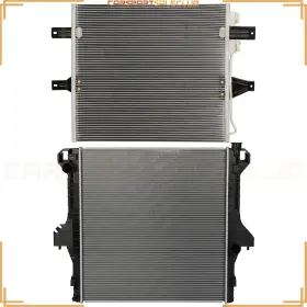 10789350 Zonemotive Aluminum Radiator&condenser Cooling Kit Fits 2003-2007 Dodge Ram 2500 3500 5.9l