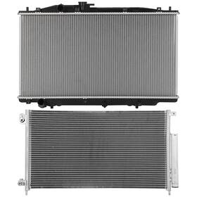 Zonemotive 10789470 Radiator And Ac Condenser Cooling Kit For 2006-07 Honda Accord Ex/lx Sedan 3.0l V6