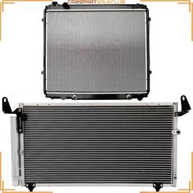 Zonemotive 10789473 Aluminum Radiator And Ac Condenser Cooling Kit For 2000-06 Toyota Tundra 4.7l V8