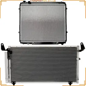 10789473 Zonemotive Aluminum Radiator And Ac Condenser Cooling Kit For 2000-06 Toyota Tundra 4.7l V8