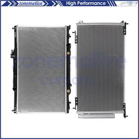 Zonemotive 13521509 For 2003-2006 Honda Cr-v Element Aluminum Radiator And Ac Condenser Cooling Kit