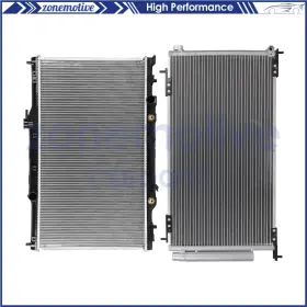 13521509 Zonemotive For 2003-2006 Honda Cr-v Element Aluminum Radiator And Ac Condenser Cooling Kit