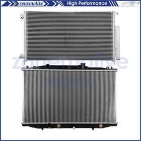 Zonemotive 13521512 For 2003-2007 Honda Accord Aluminum Radiator And Ac Condenser Cooling Kit