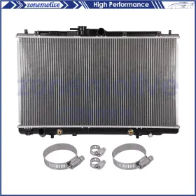 13521566 Zonemotive Radiator With Universal Oil Hose Clamps Kit For 1999-2001 Acura Tl Honda Accord