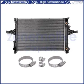 13521577 Zonemotive Radiator With Universal Oil Hose Clamps Kit For 01-09 Volvo S60 99-06 S80