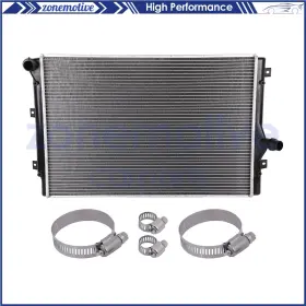 13521578 Zonemotive Radiator With Universal Hose Clamps Kit For 2006 2007 2008 2009-2013 Seat Leon