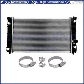 13521604 Zonemotive Radiator With Universal Oil Hose Clamps Kit For 96-04 Chevrolet S10 Gmc Jimmy