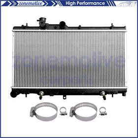 Zonemotive 13521615 Radiator With Universal Oil Hose Clamps Kit For 03 04 Subaru Baja Legacy Outback