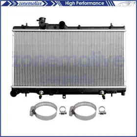 13521615 Zonemotive Radiator With Universal Oil Hose Clamps Kit For 03 04 Subaru Baja Legacy Outback