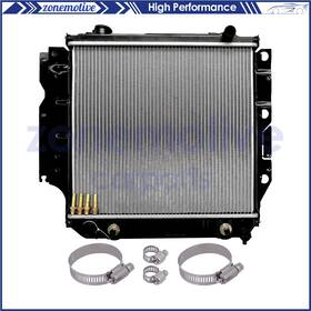 Zonemotive 13521629 Radiator With Universal Oil Hose Clamps Kit For 2006 Jeep Tj 87-06 Wrangler
