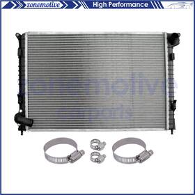 Zonemotive 13521633 Radiator With Universal Oil Hose Clamps Kit Cu2747 For 2002-2006 Mini Cooper
