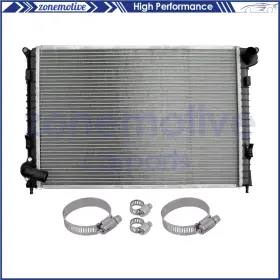 13521633 Zonemotive Radiator With Universal Oil Hose Clamps Kit Cu2747 For 2002-2006 Mini Cooper