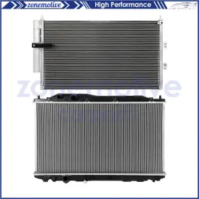 13532931 Zonemotive For 2006 07 08 09 10 2011 Acura Honda Aluminum Radiator And Condenser Cooling Kit