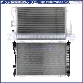 13532972 Zonemotive For 08-2011 Ford Escape Mazda Tribute Aluminum Radiator And Condenser Cooling Kit