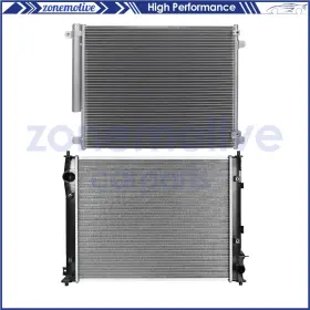 13533019 Zonemotive For 2016 2017 2018 2019 Honda Civic Aluminum Radiator And Ac Condenser Cooling Kit