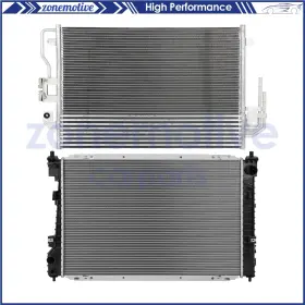 13533036 Zonemotive For 2008-11 Ford Escape Mazda Tribute Aluminum Radiator And Condenser Cooling Kit
