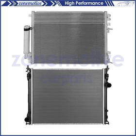 Zonemotive 13533041 For 2009-11 2013-2014 Dodge Challenger Aluminum Radiator And Condenser Cooling Kit