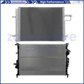 Zonemotive 13554886 For 2014 2015 2016-2019 Ford Escape Aluminum Radiator And Ac Condenser Cooling Kit