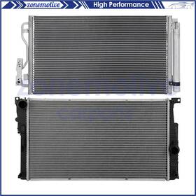 Zonemotive 13554894 For 2013 2014 2015 Bmw 320i Xdrive Aluminum Radiator And Ac Condenser Cooling Kit