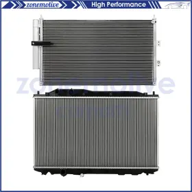 13554962 Zonemotive For 2006 2007-2010 2011 Acura Csx Aluminum Radiator And Ac Condenser Cooling Kit