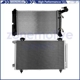 Zonemotive 13573252 For 2003-2004 Toyota Matrix 1.8l L4 Aluminum Radiator And Ac Condenser Cooling Ki