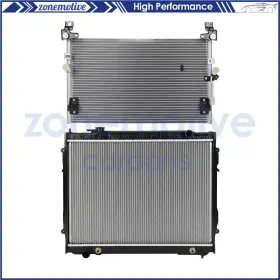 13573261 Zonemotive For 1998-2000 Toyota Tacoma 2.4l Aluminum Radiator And Ac Condenser Cooling Kit