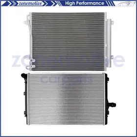 13573270 Zonemotive For 2006-2008 Volkswagen Passat Aluminum Radiator And Ac Condenser Cooling Kit