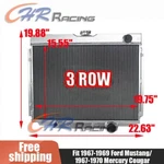Aluminum Radiator 1967-1970 Ford Mustang/ Mercury Cougar V8 4.7L 5.0L 5.8L New. Price: $148.00.