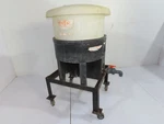 75 Gallon Chemtainer Cylindrical Cone Bottom Open Top Tank Poly Stand Lid Wheels Used. Price: $349.99.