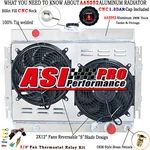Asi Row Aluminum Radiator Shroud Fan For 63-68 Chevy Impala Biscayne Bel Air New. Price: $229.00.