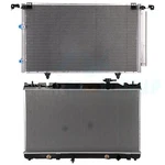 Aluminum Radiator & A/c Air Conditioner Condenser Kit For Toyota Camry Solara New. Price: $122.75.