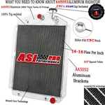 Asi Rows Aluminum Radiator For 1941-1946 Chevy Pickup Truck V8 Small Block New. Price: $259.00.